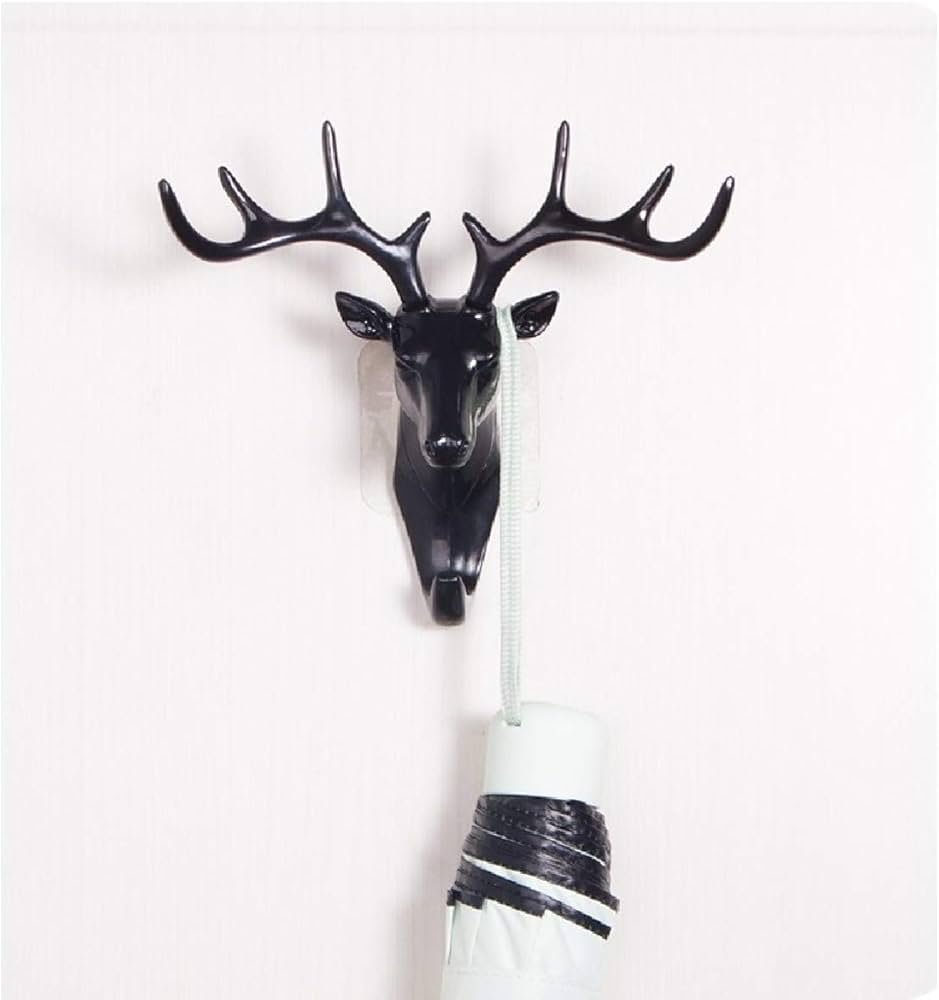 Deer Head Hanger – Stylish Wall-Mounted Deer Antler Hook for Coat, Hat, and Home Decor – Unique Animal Head Wall Hook