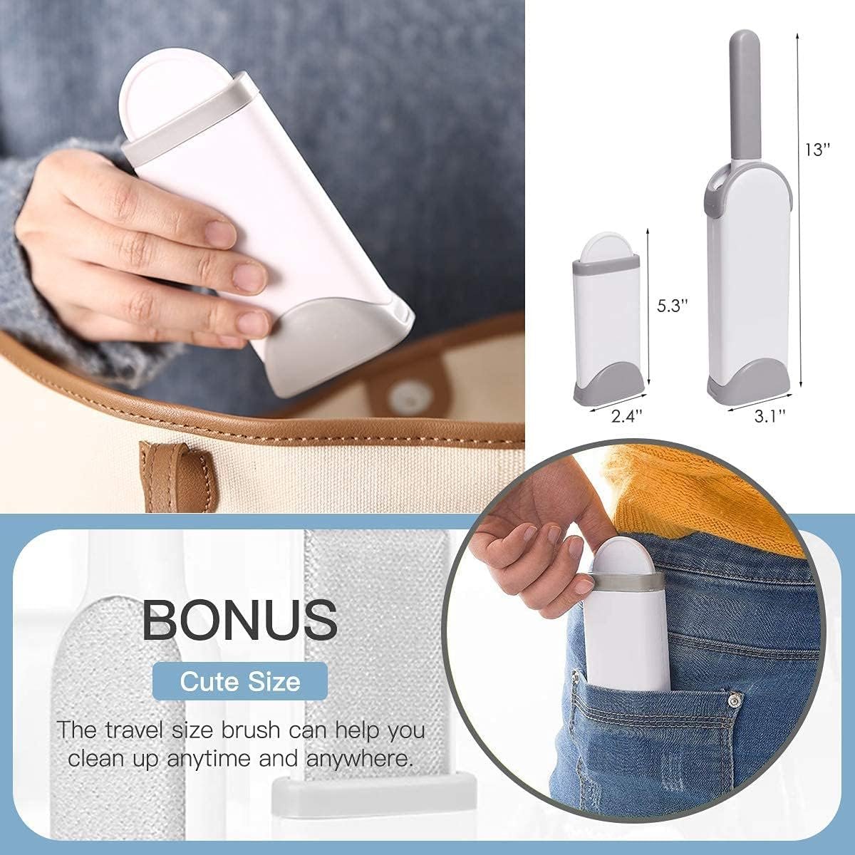 Pet Hair Remover – Reusable Lint Brush, Effective Fur and Hair Removal for Furniture, Carpets, Clothes, and Car Seats