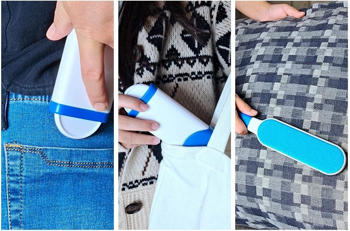 Pet Hair Remover – Reusable Lint Brush, Effective Fur and Hair Removal for Furniture, Carpets, Clothes, and Car Seats