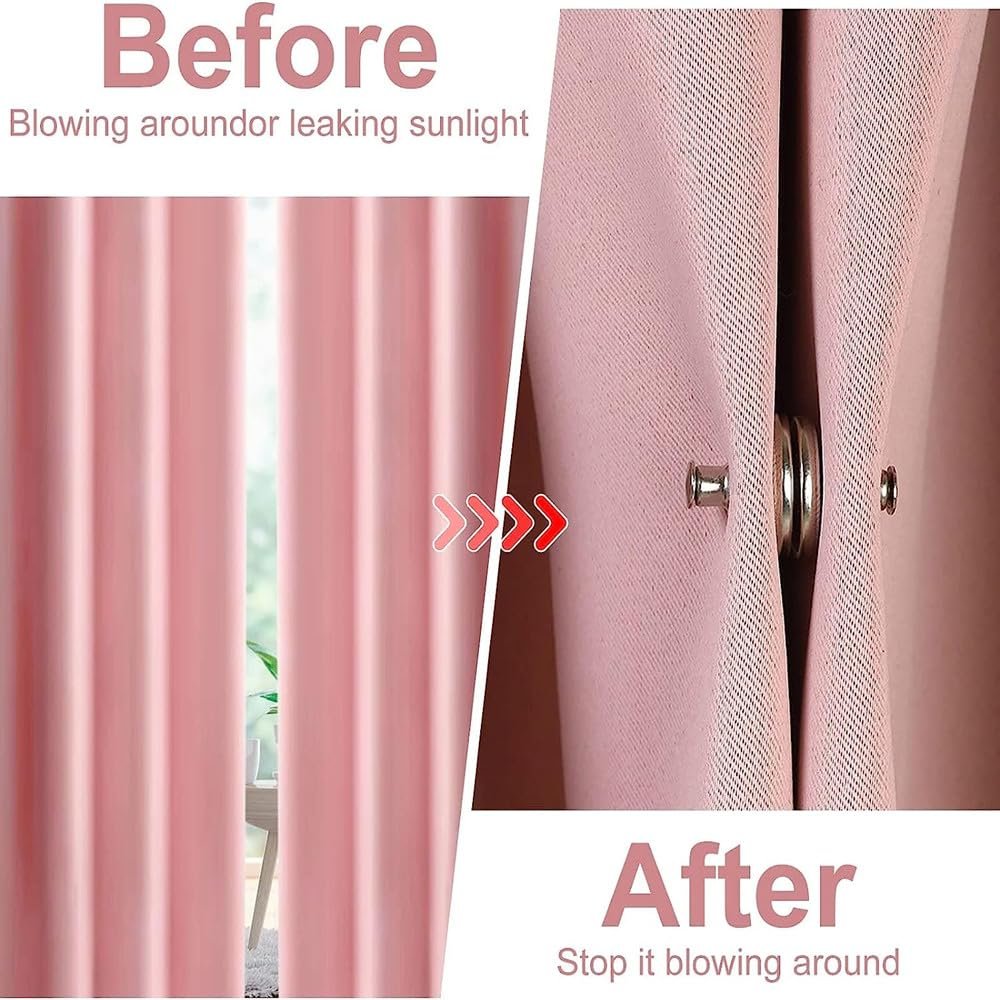 Magnetic Curtain Buckle – Elegant Magnetic Tieback for Curtains and Drapes – Easy-to-Use, Adjustable Curtain Holders for Home Decor