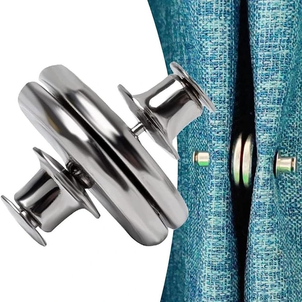 Magnetic Curtain Buckle – Elegant Magnetic Tieback for Curtains and Drapes – Easy-to-Use, Adjustable Curtain Holders for Home Decor