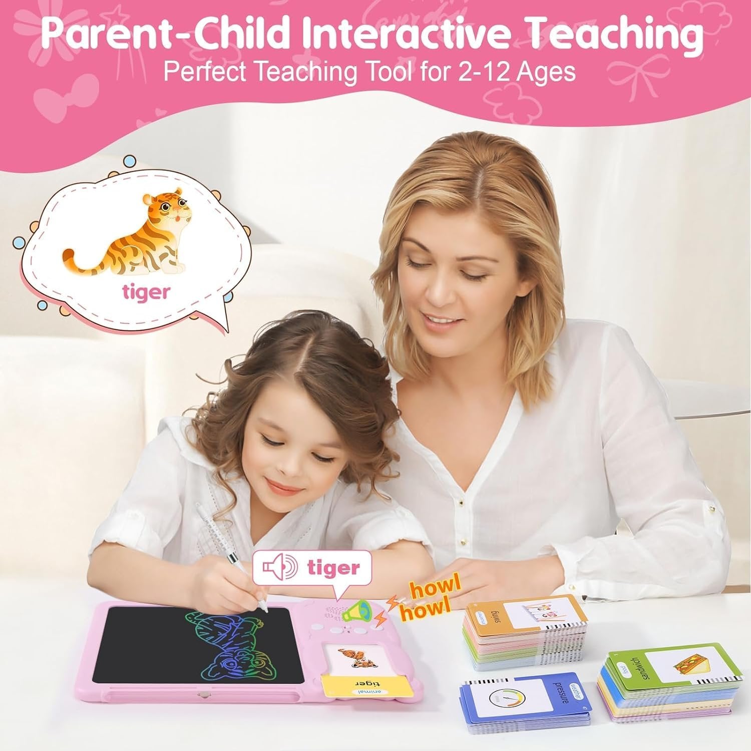 Educational Card Device with Board – Interactive Learning Tool for Kids, Fun Educational Games, Developmental Skills, and Creative Play