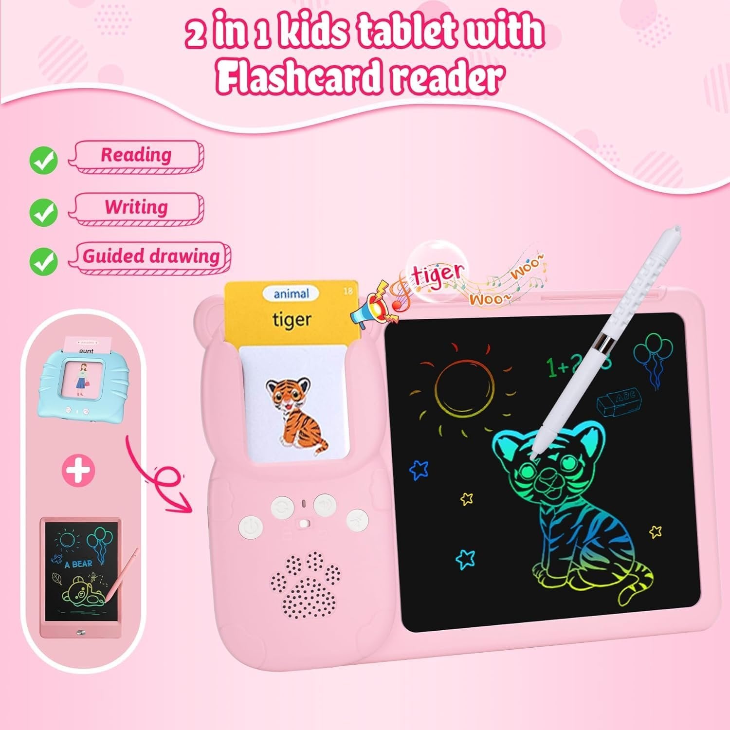 Educational Card Device with Board – Interactive Learning Tool for Kids, Fun Educational Games, Developmental Skills, and Creative Play