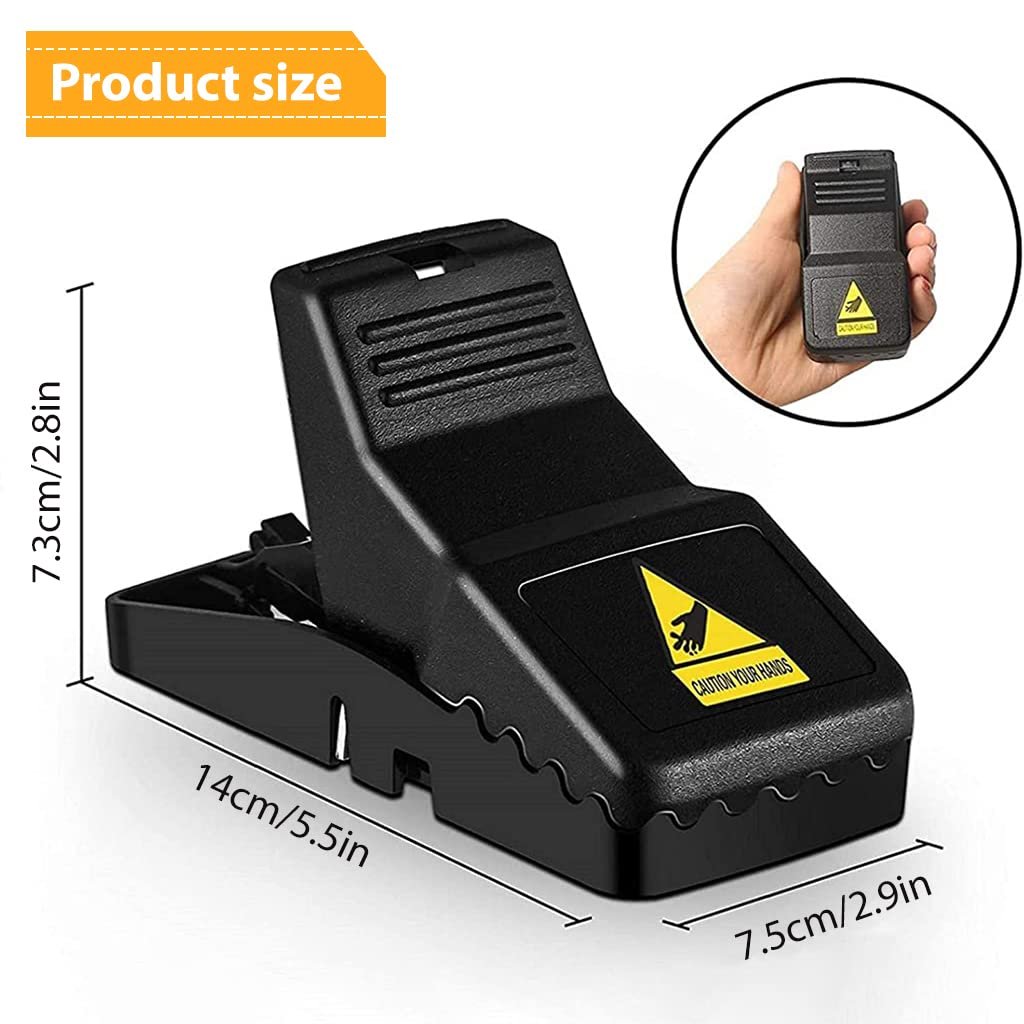 Rat Trap, Heavy-Duty Humane Rodent Catcher, Quick & Safe, Reusable Mouse & Rat Trap for Home, Office, Garden – Easy to Use, No Poison, No Mess