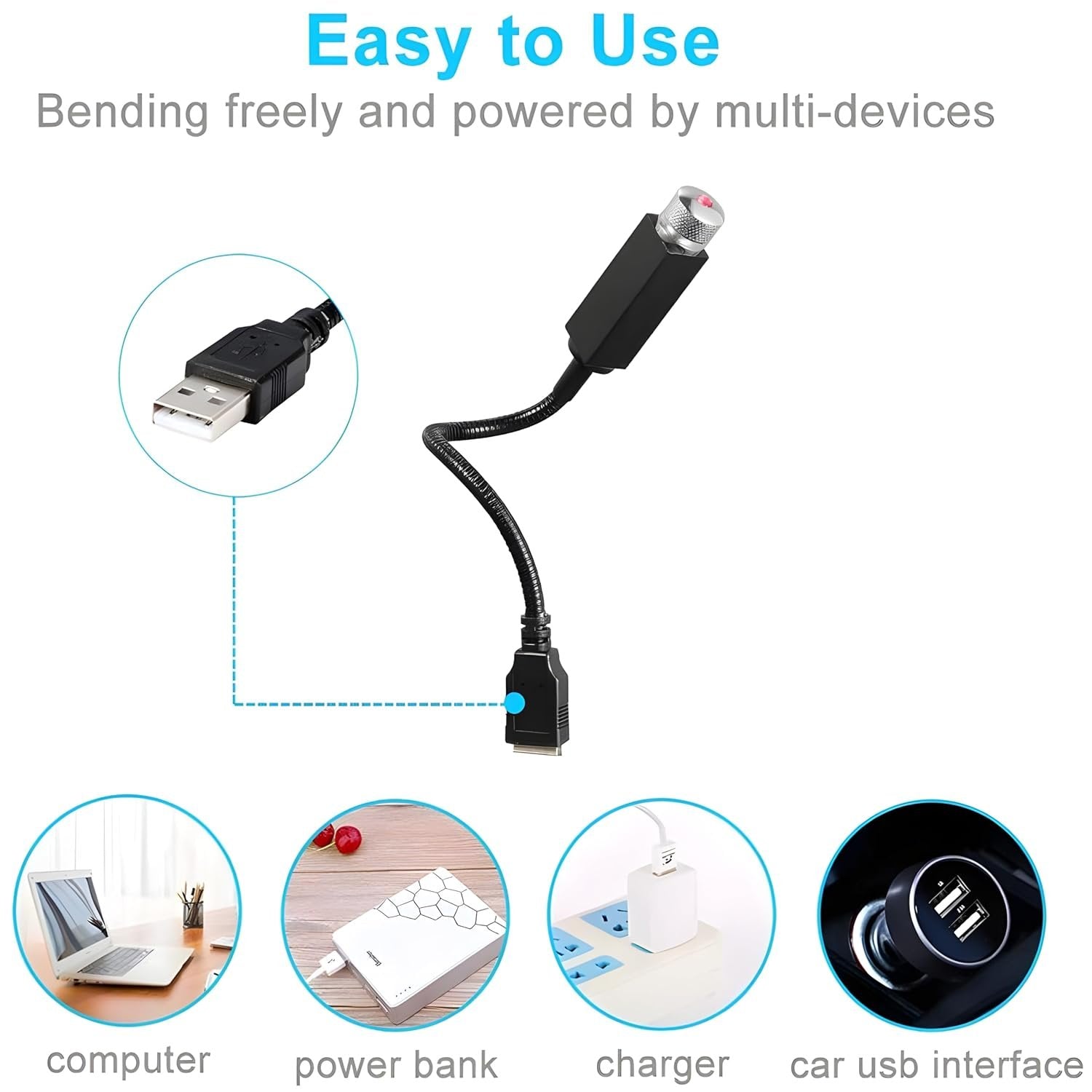 Light Galaxy Night Sky Projector, Laser Micro Projector for Atmosphere & Ambiance, USB Powered, LED Light for Home, Room, Roof, and Ceiling Decor