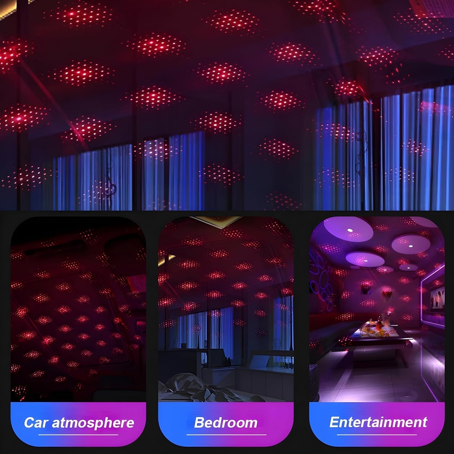 Light Galaxy Night Sky Projector, Laser Micro Projector for Atmosphere & Ambiance, USB Powered, LED Light for Home, Room, Roof, and Ceiling Decor