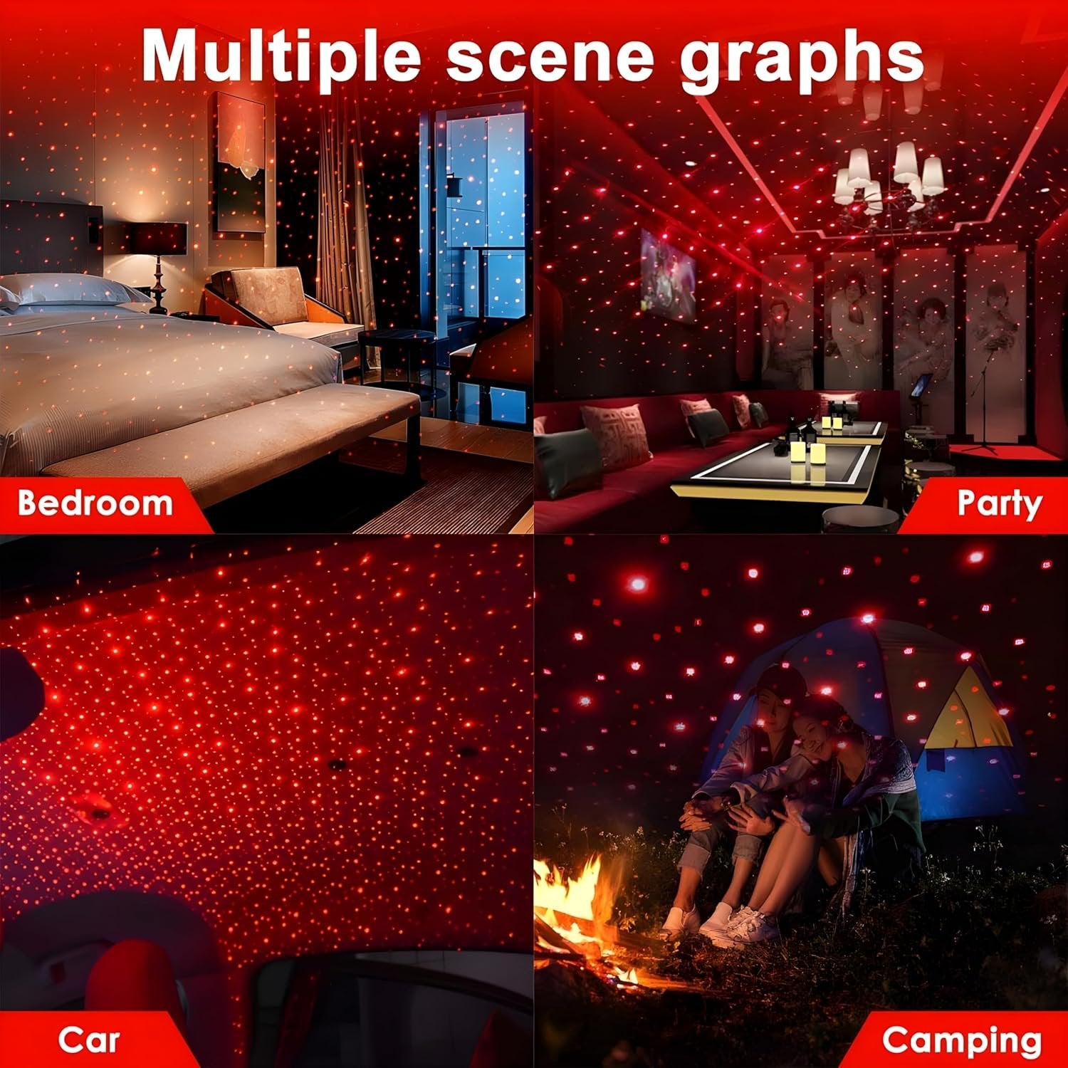 Light Galaxy Night Sky Projector, Laser Micro Projector for Atmosphere & Ambiance, USB Powered, LED Light for Home, Room, Roof, and Ceiling Decor