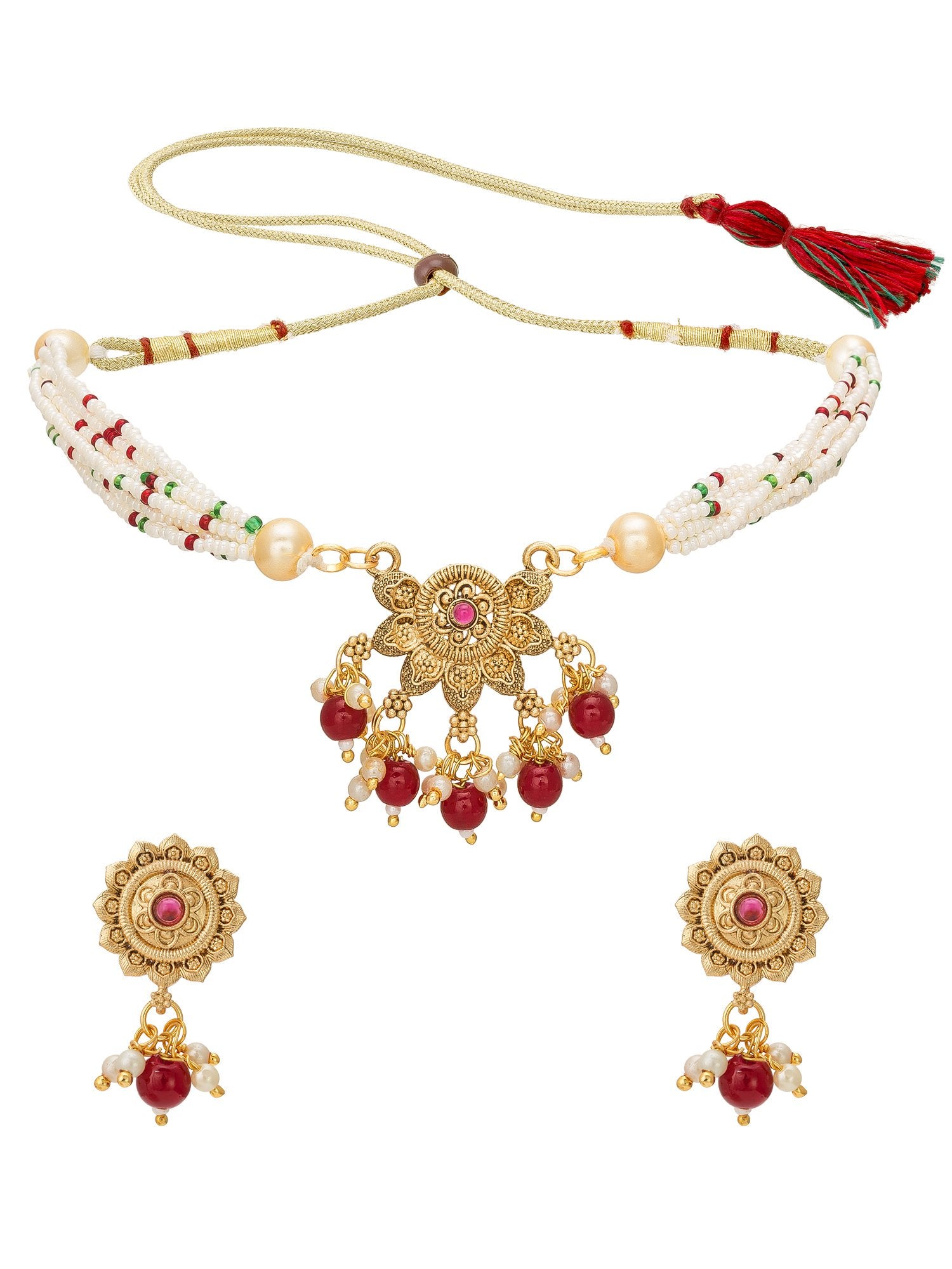 Timeless Gold Necklace and Earrings Set – Elegance Redefined
