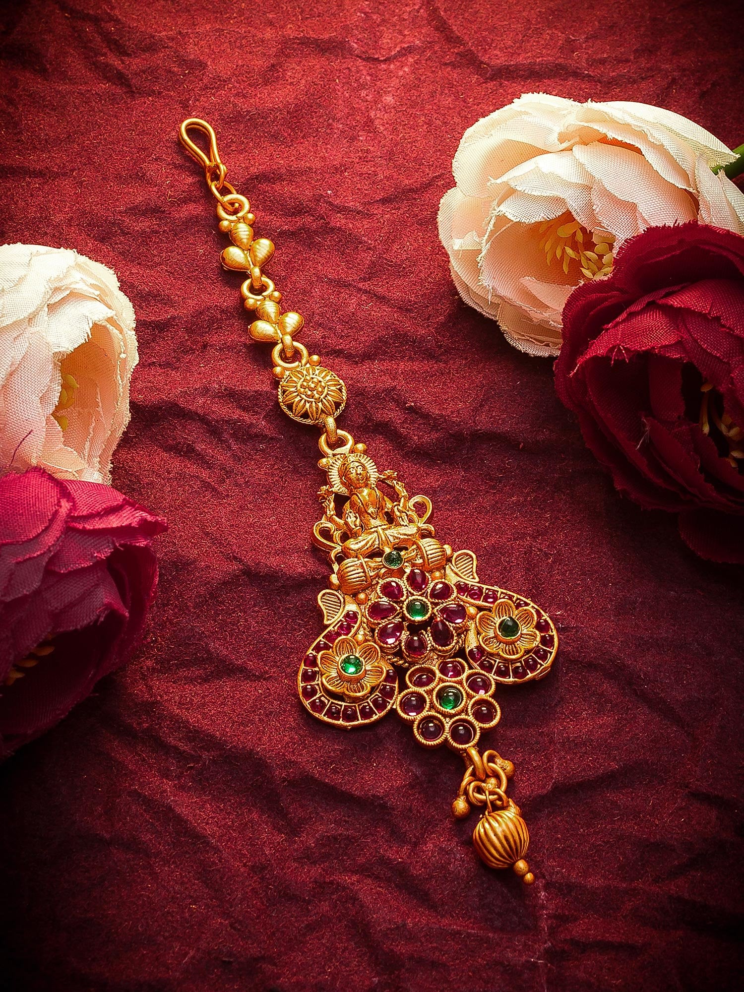 Classic Pearl Drop Mangtikka – Timeless Simplicity