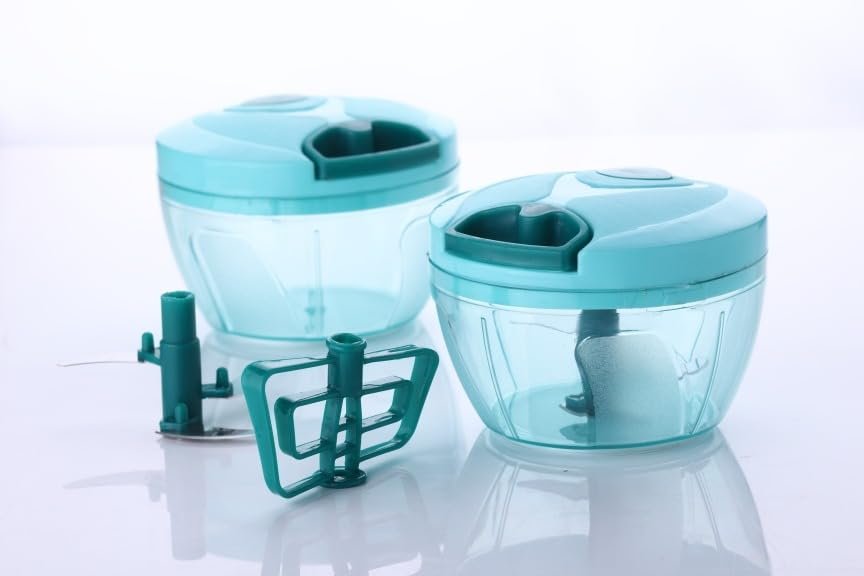 500ml Manual Food Chopper | Hand-Powered Vegetable Chopper & Cutter | Quick & Easy Onion, Garlic, Nuts, and Salad Chopper | BPA-Free, Durable & Portable Kitchen Tool