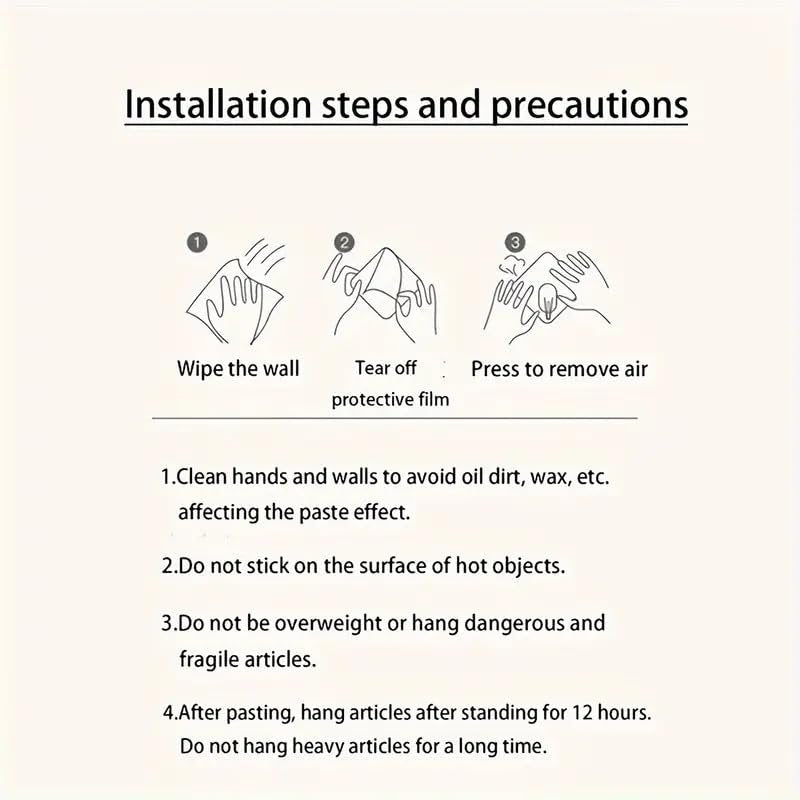 6 Rows Multifunctional Transparent Sticky Hook – Versatile Organization