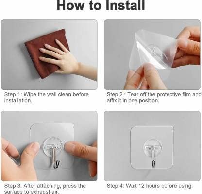 Sticker ABS Plastic + Steel Hook Hanger – Sleek and Durable