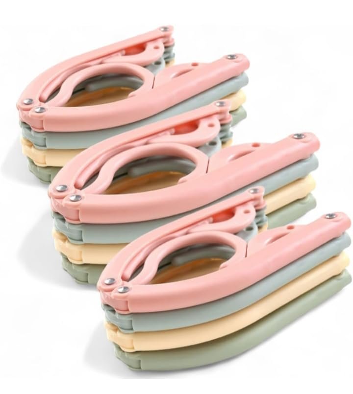 Portable Folding Clothes Hangers (Set of 1) – Convenient Travel Accessory