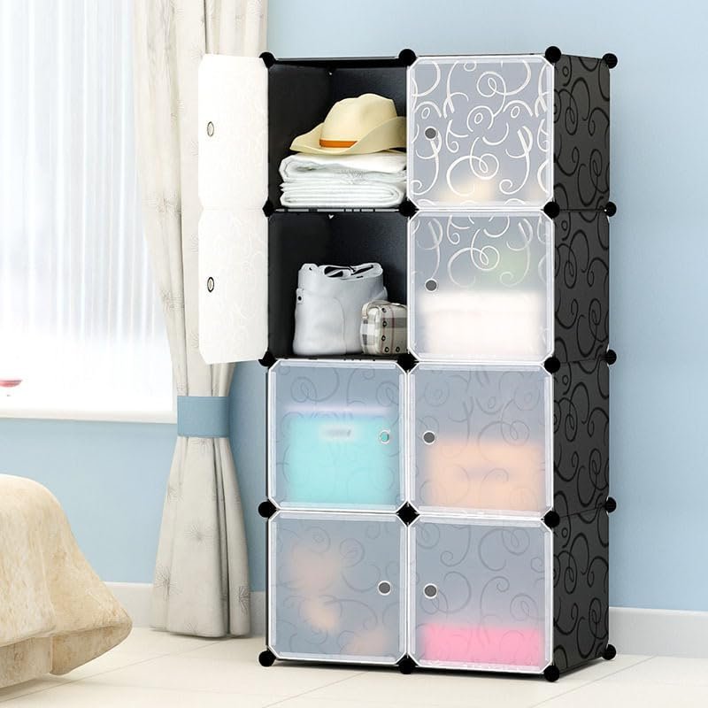 8 Door Plastic Sheet Wardrobe Storage Rack – Organize with Ease