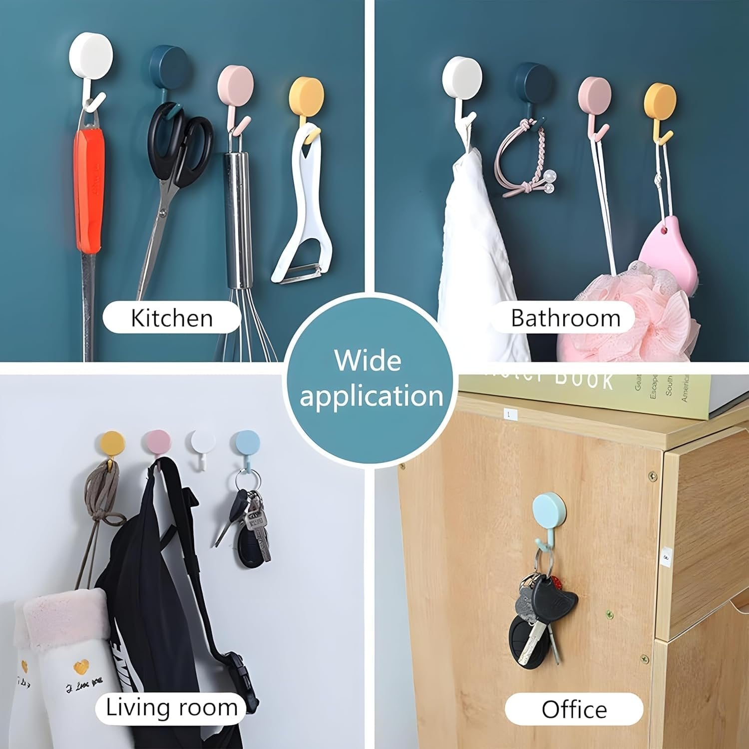 10 Pcs Round Hook – Simple and Efficient Organization
