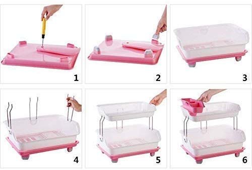 2 Tier Dish Drainer Rack – Organized Dish Drying