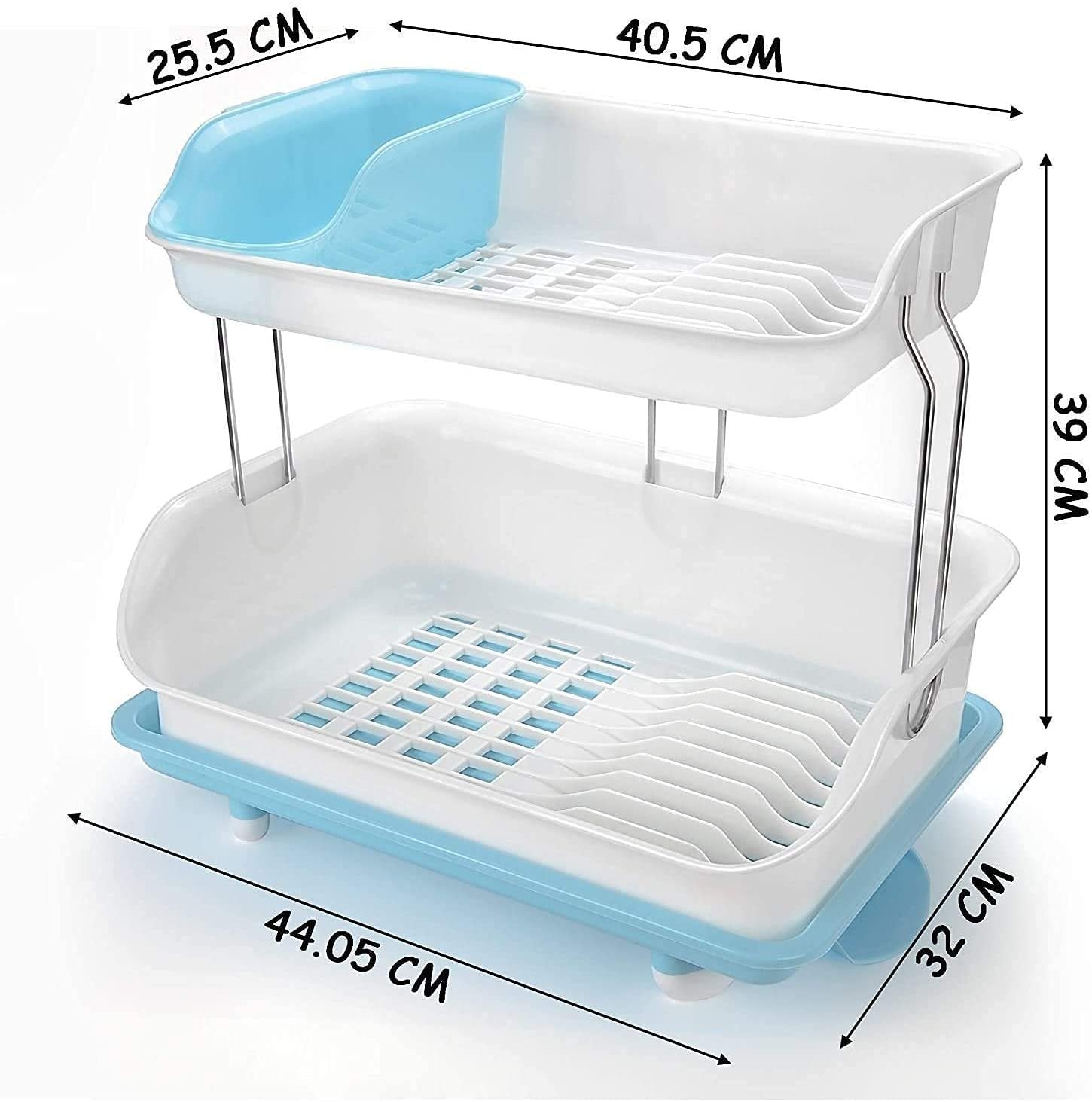 2 Tier Dish Drainer Rack – Organized Dish Drying