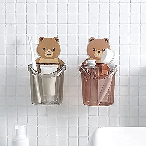 Teddy Bear Toothbrush Holder Cup Plastic