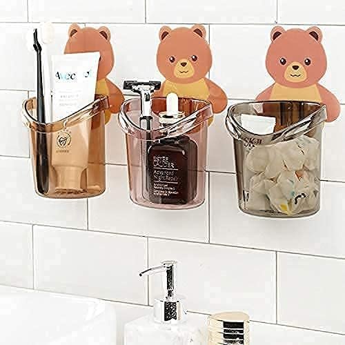 Teddy Bear Toothbrush Holder Cup Plastic