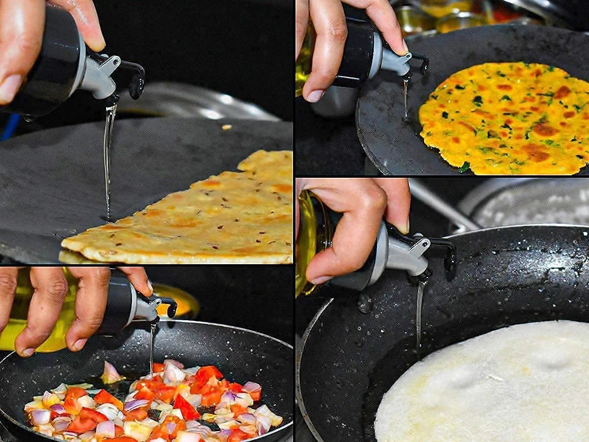 1000ML Plastic Oil Dispenser – Leakproof Cooking Oil Bottle with Easy Pour Nozzle