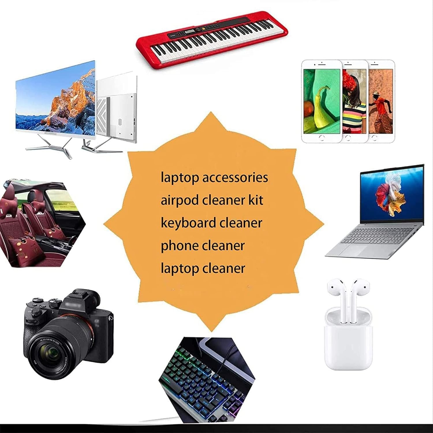 5 in 1 Keyboard Bluetooth Earbuds Cleaning Brush – All-in-One Tool for Electronics & Gadgets