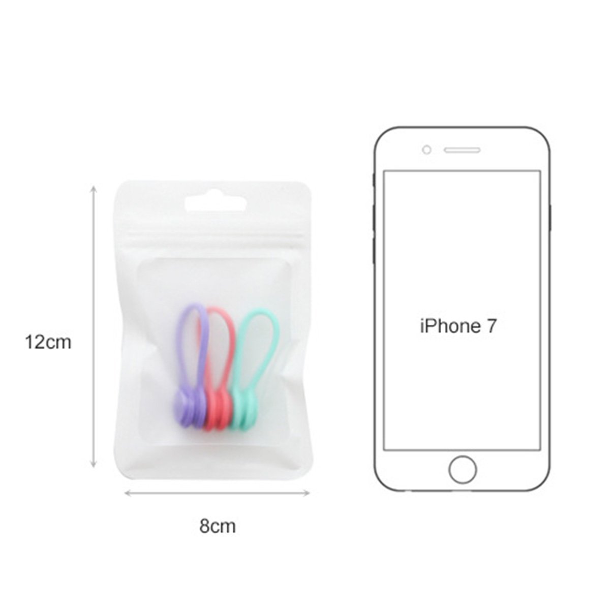 Set of 12 Silicone Magnetic Earphone Cord Winder – Tangle-Free Earphone Organizer