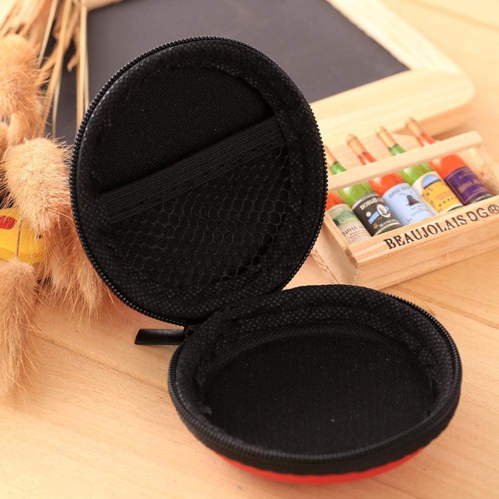 Round Zippered Earphone Cover – Protective Case for Earphones & Earbuds, Compact & Portable