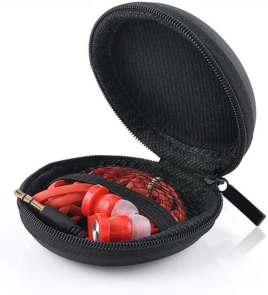 Round Zippered Earphone Cover – Protective Case for Earphones & Earbuds, Compact & Portable