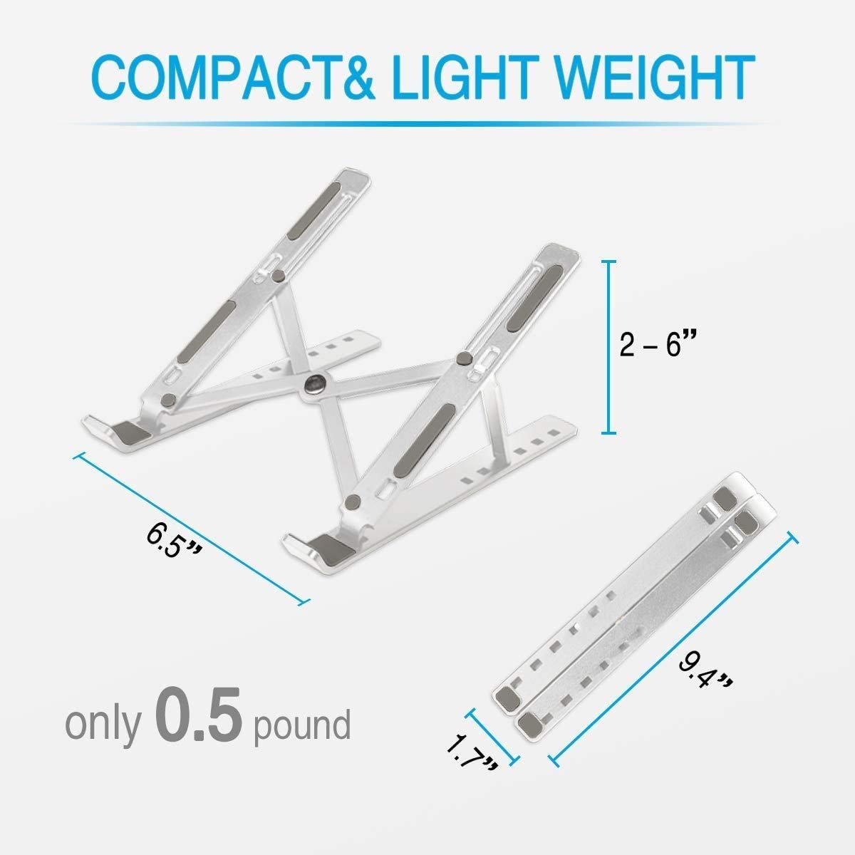 Aluminum Folding Laptop Table – Portable, Adjustable Desk for Home, Office, & Travel