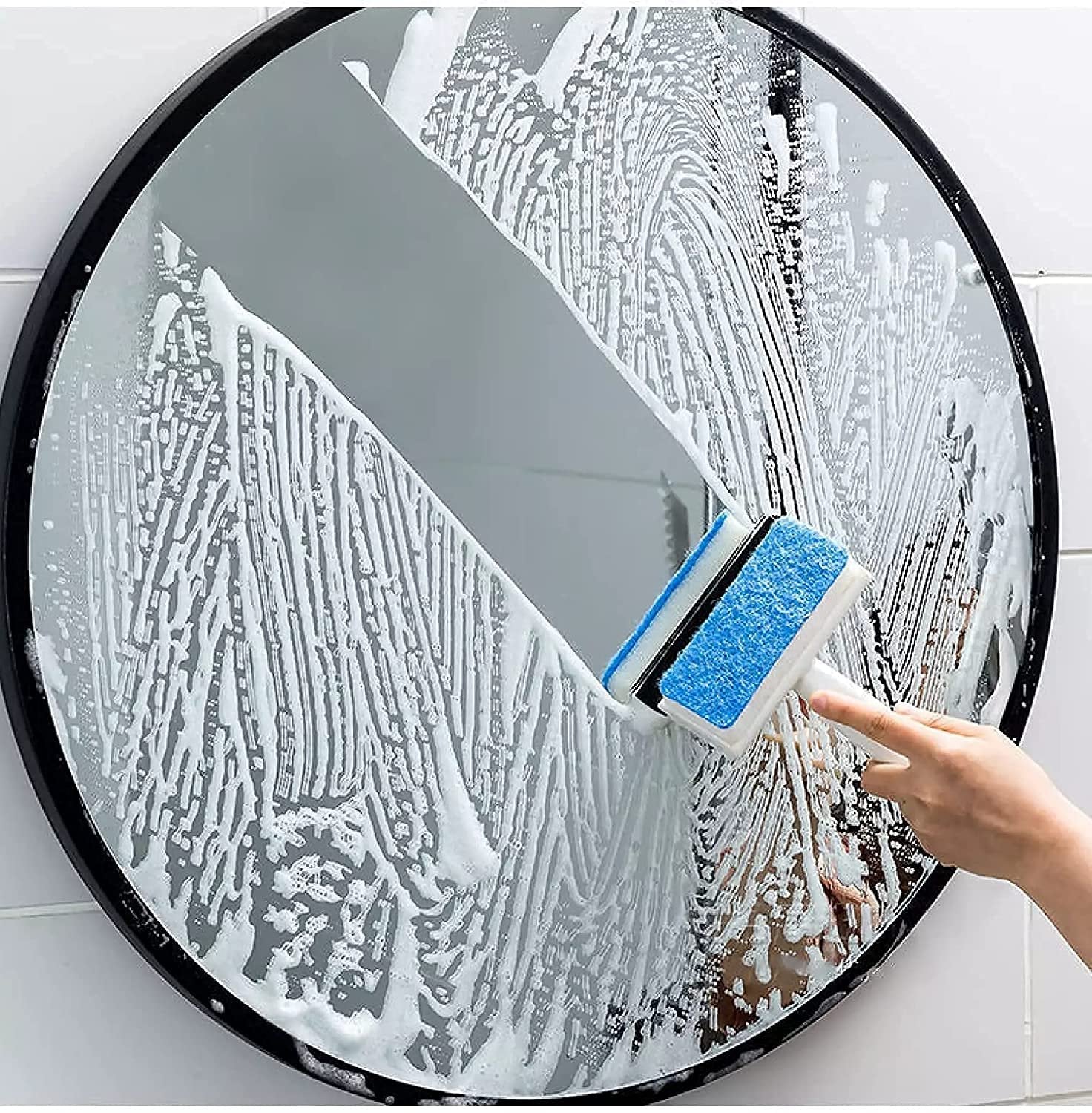 2 In 1 Glass Wiper Cleaning Brush – Window and Glass Cleaning Tool with Scraper