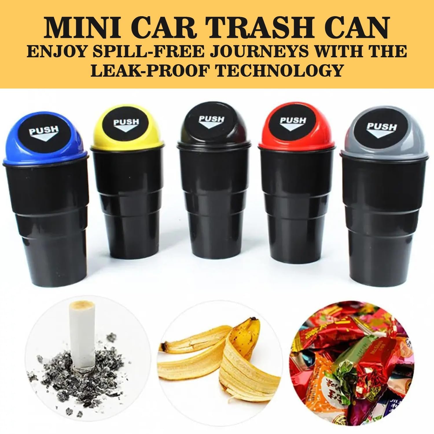 Mini Car Trash Bin – Compact Car Dustbin for Easy Waste Disposal