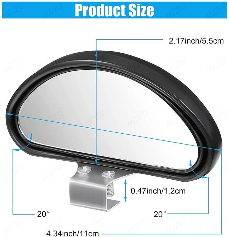 Blind Spot Wide Angle Mirror for Car – Clear View Side Mirrors for Safety