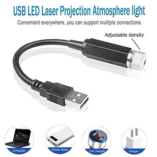 USB LED Car Projector Decorative Light – Multi-Color Light for Car Interior & Exterior