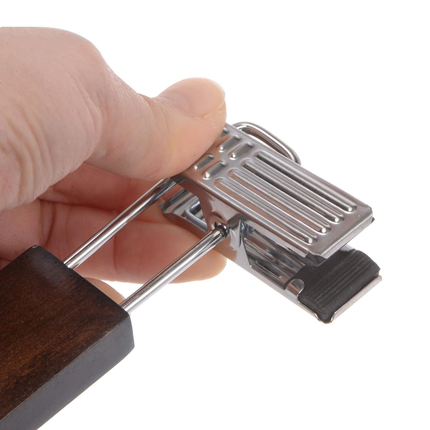 Wood Skirt Hanger with Clips – Wooden Trouser & Skirt Hangers for Closet Organization (Set of 5)