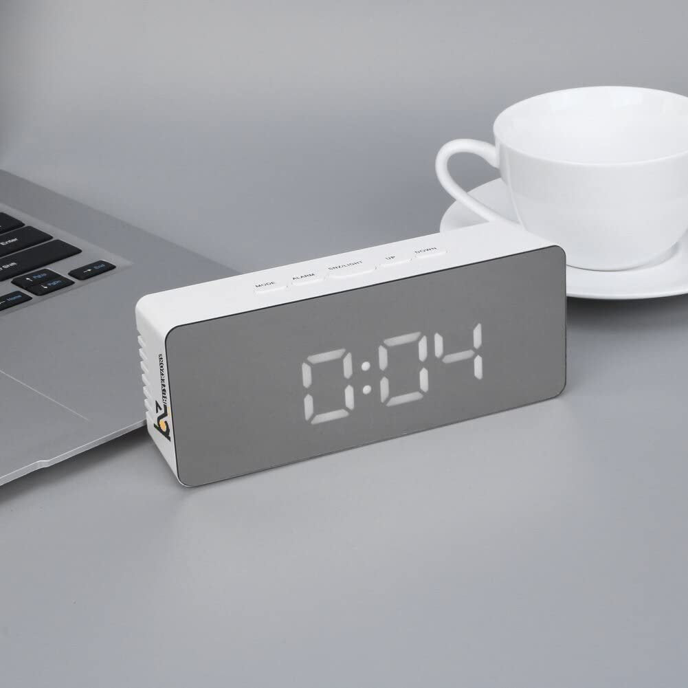 Z10 Mirror Clock – Sleek LED Mirror Alarm Clock with Touchscreen & Temperature Display