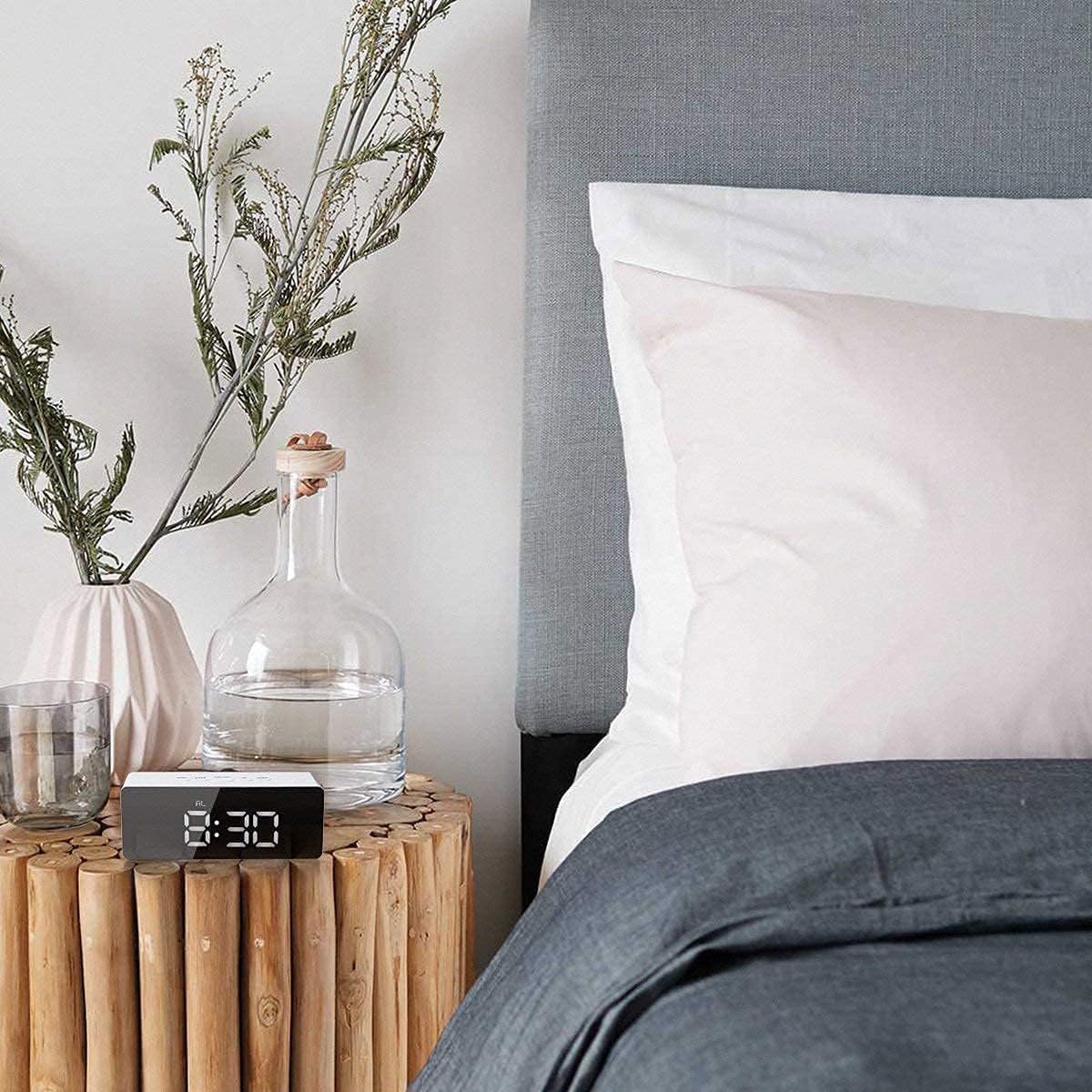 Z10 Mirror Clock – Sleek LED Mirror Alarm Clock with Touchscreen & Temperature Display