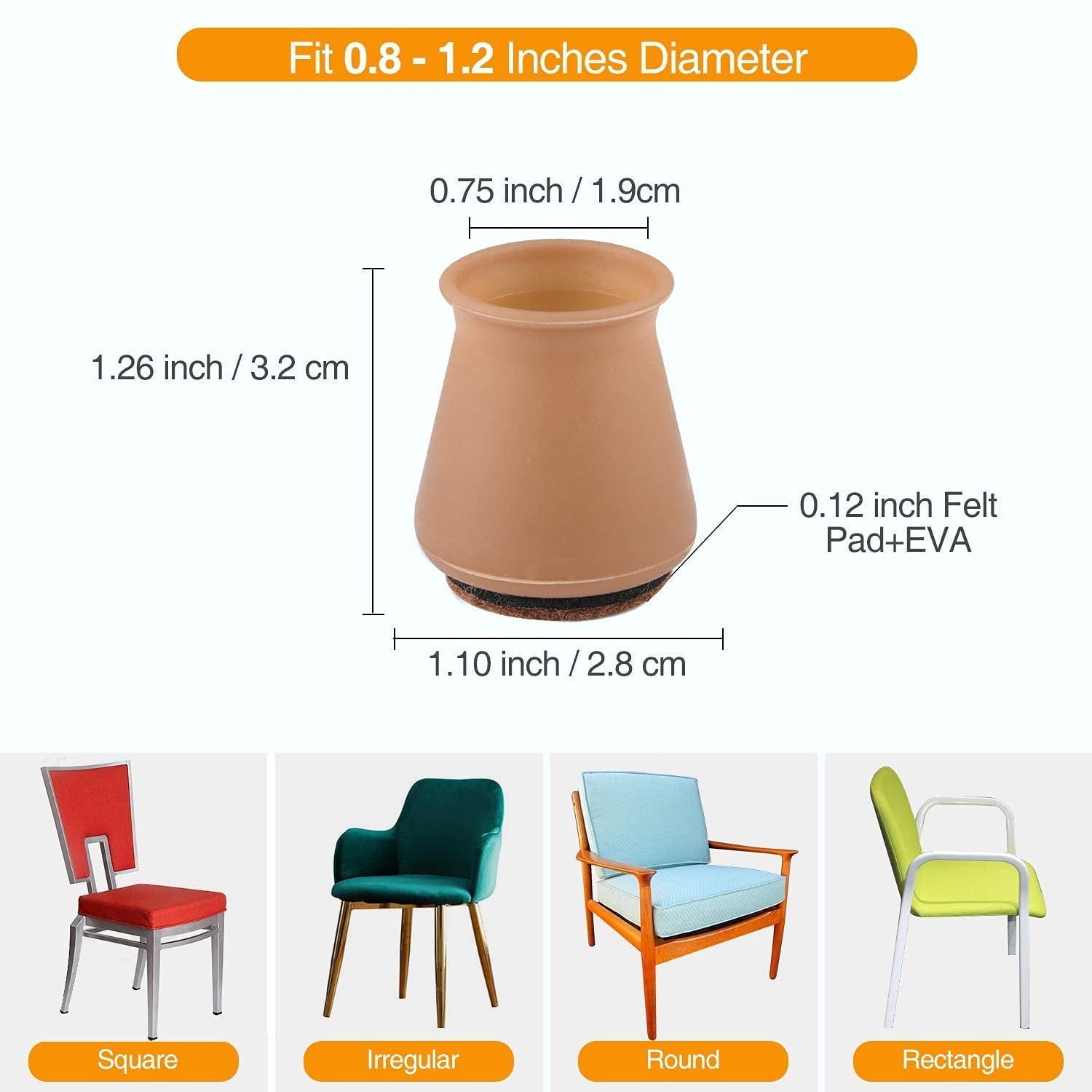 1 Pc Anti Slip Chair Leg Cover – Durable and Protective Furniture Leg Caps for Floors