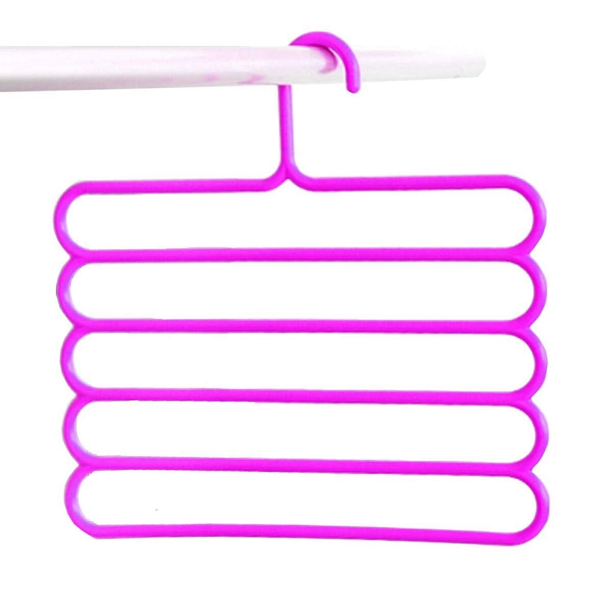 5 Layer Plastic Hanger – Heavy Duty Multi-Layer Clothes Hanger for Closet Organization