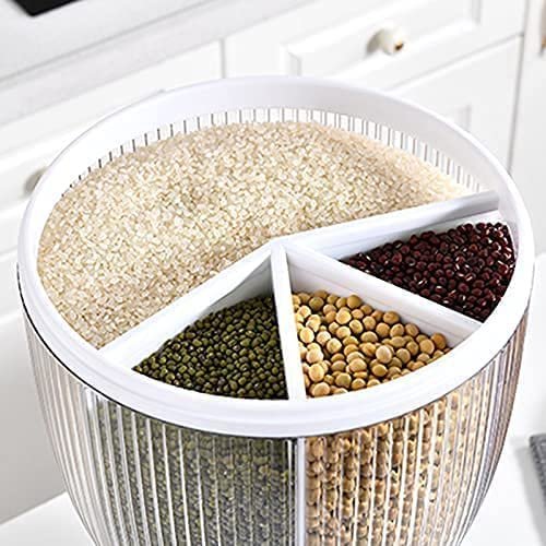4 in 1 Airtight Cereal Rice Dispensers – Convenient and Durable Food Storage Containers for Kitchen