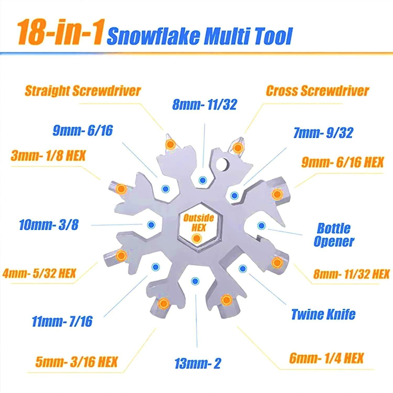 18 In 1 Snowflake Screwdriver Multi Tool – Compact and Versatile Tool for All DIY Projects