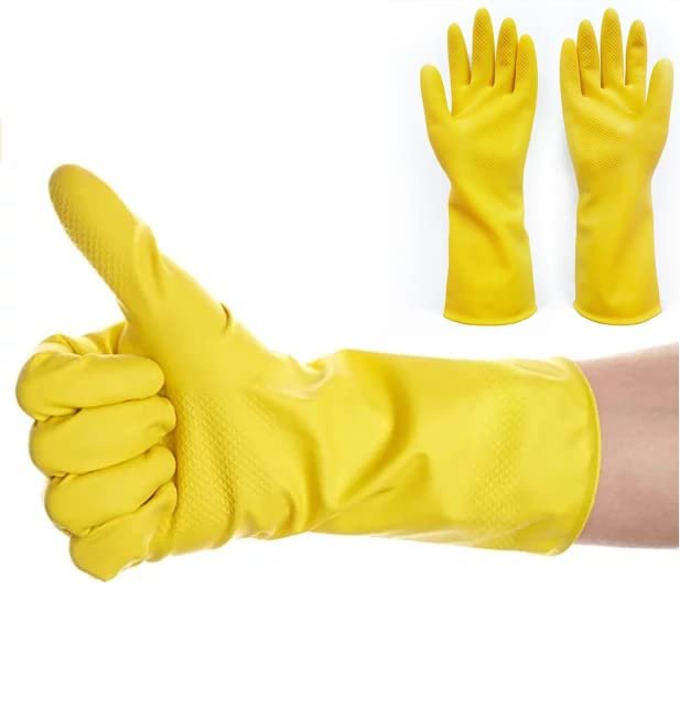 Rubber Hand Gloves – Flexible and Durable Gloves for Household Cleaning and Protection