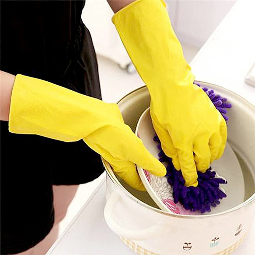 Rubber Hand Gloves – Flexible and Durable Gloves for Household Cleaning and Protection
