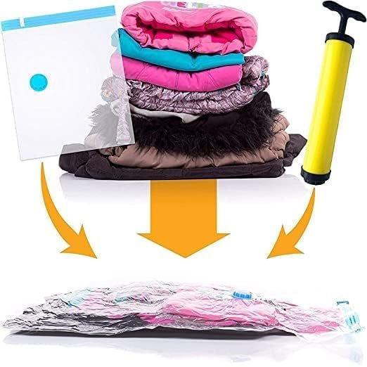 Space Saving Vacuum Storage Bag ? Compression Bags for Clothes, Bedding & Travel | Reusable, Airtight & Durable Vacuum Seal Organizer