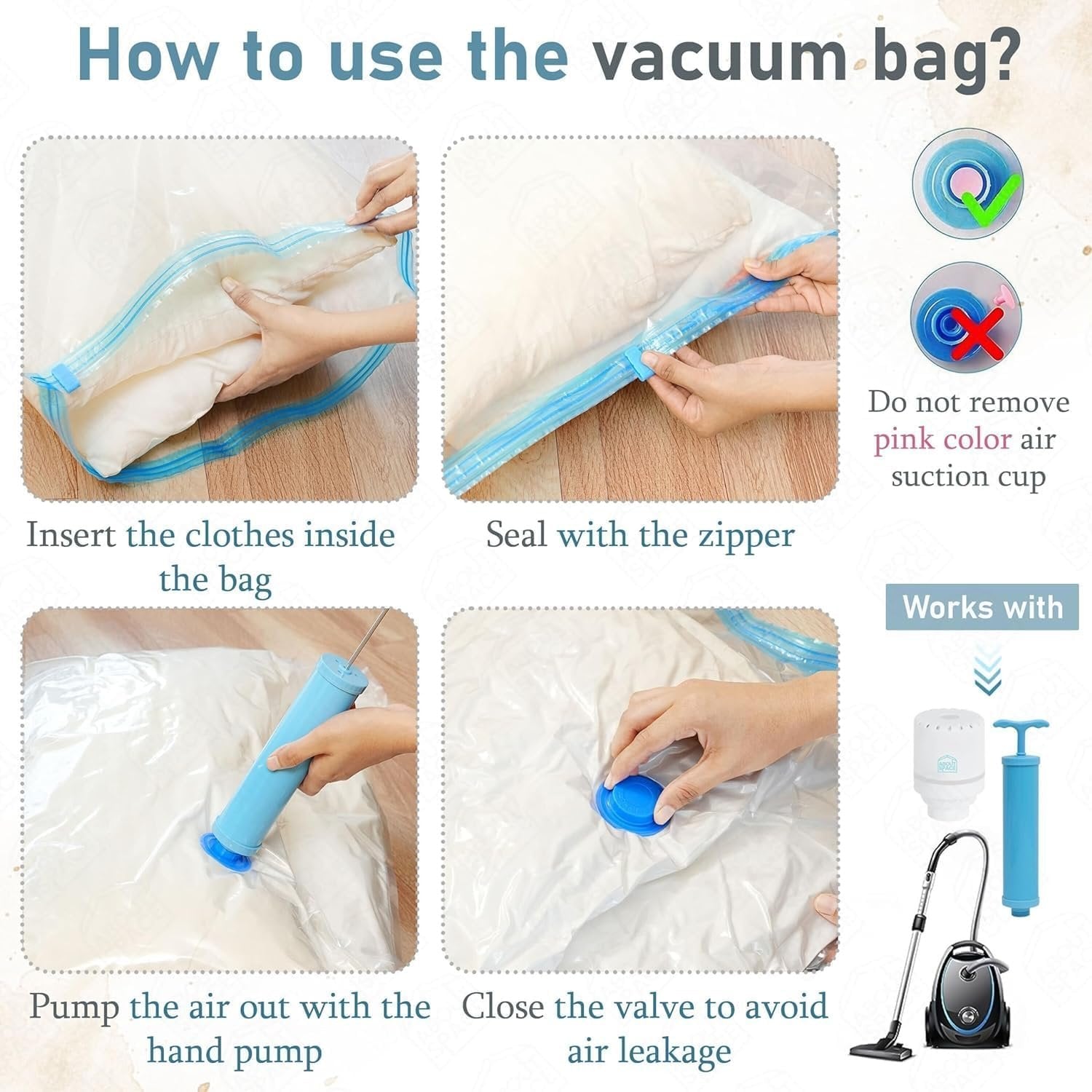 Space Saving Vacuum Storage Bag ? Compression Bags for Clothes, Bedding & Travel | Reusable, Airtight & Durable Vacuum Seal Organizer