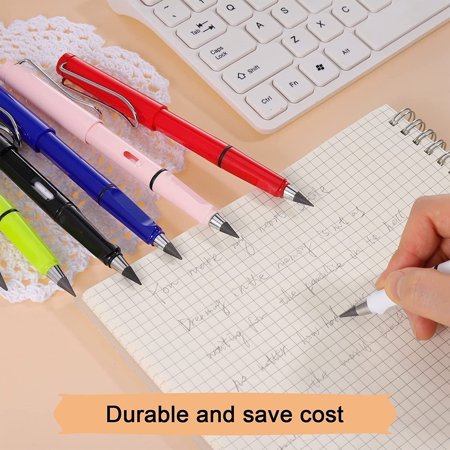 Inkless Pencil with Eraser ? Reusable, Mess-Free Writing Tool ? Durable Metal Tip, Erasable Marks, Eco-Friendly ? Ideal for School, Office, Drawing, and Note-Taking