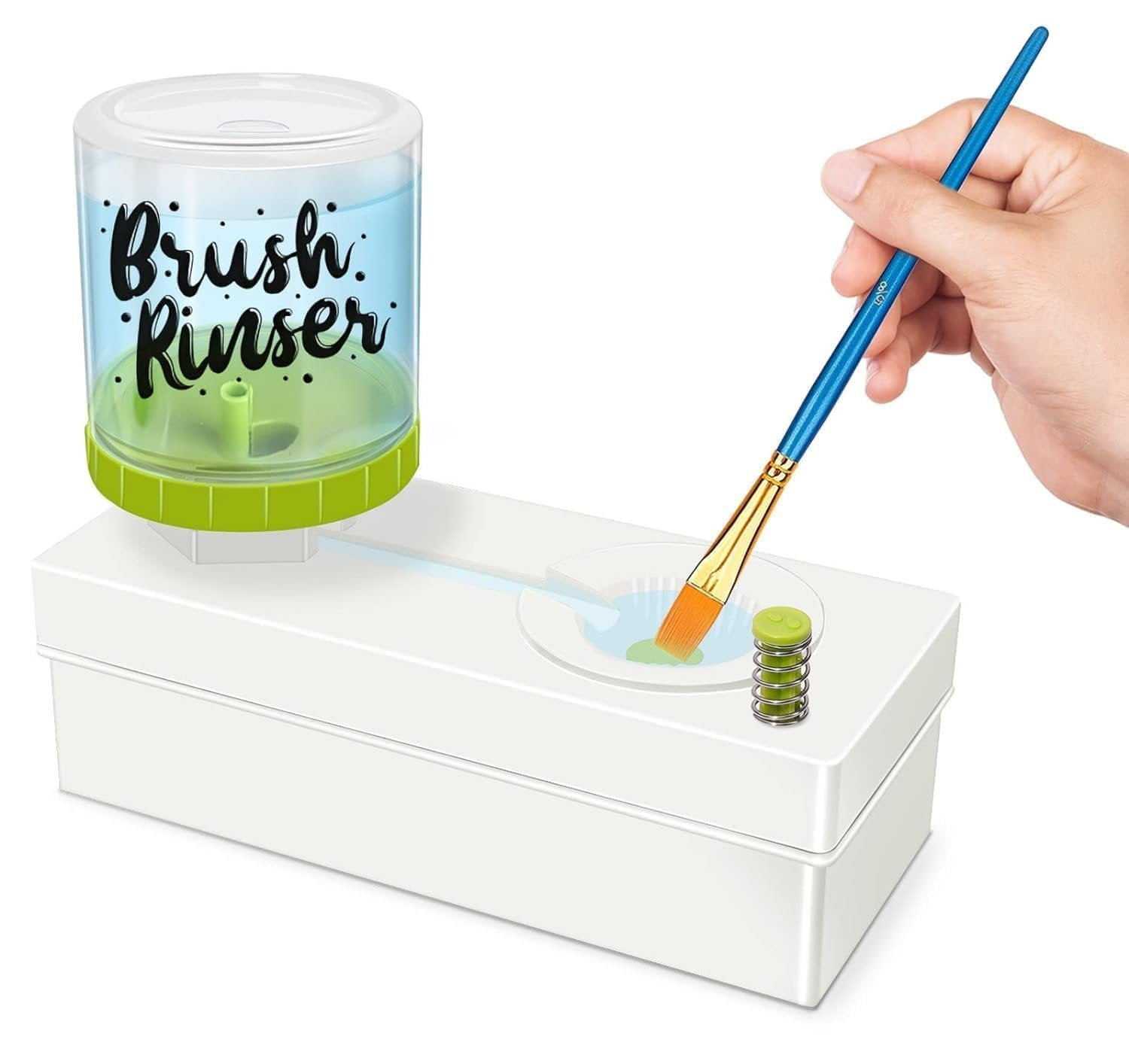 Water Recycling Paint Brush Cleaner ? Eco-Friendly Brush Rinsing System ? Dual Tank Design for Clean and Dirty Water ? Reusable, Mess-Free ? Perfect for Watercolor, Acrylic, and Oil Paint