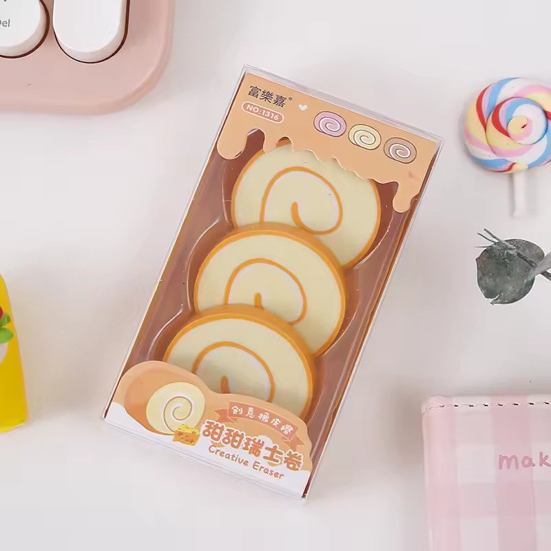 Cookie Shaped Erasers ? Pack of 3 ? Fun and Realistic Erasers for Kids, Students, and Collectors ? Soft, Non-Toxic, Durable ? Perfect for School Supplies, Party Favors, and Gifts