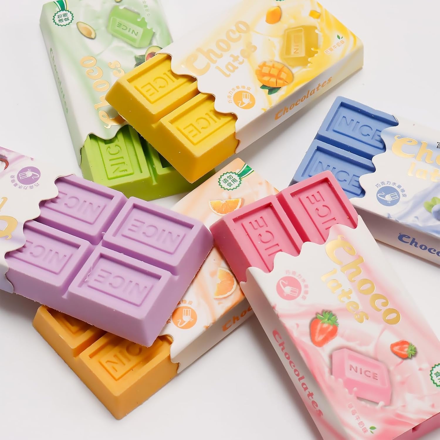 Creative Chocolate Shaped Eraser ? 1 PC ? Fun and Realistic Chocolate Bar Design ? Cute and Unique Eraser for Kids, Students, and Collectors ? Non-Toxic, Durable, Perfect for School and Gifts
