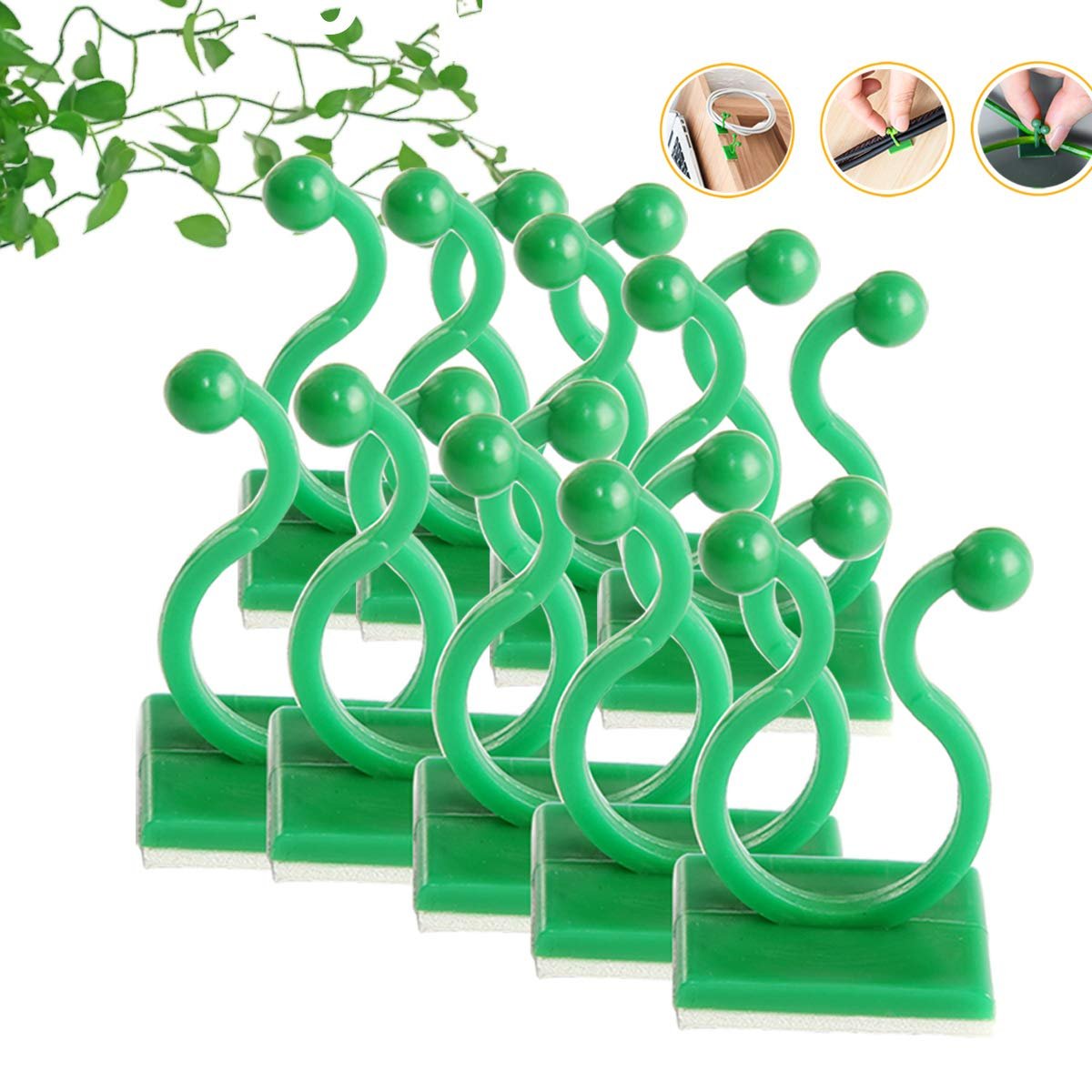 Plant Climbing Fixing Clip (30pc) | Adjustable Garden Plant Support Clips | Secure Climbing Plants, Vines, and Tomatoes