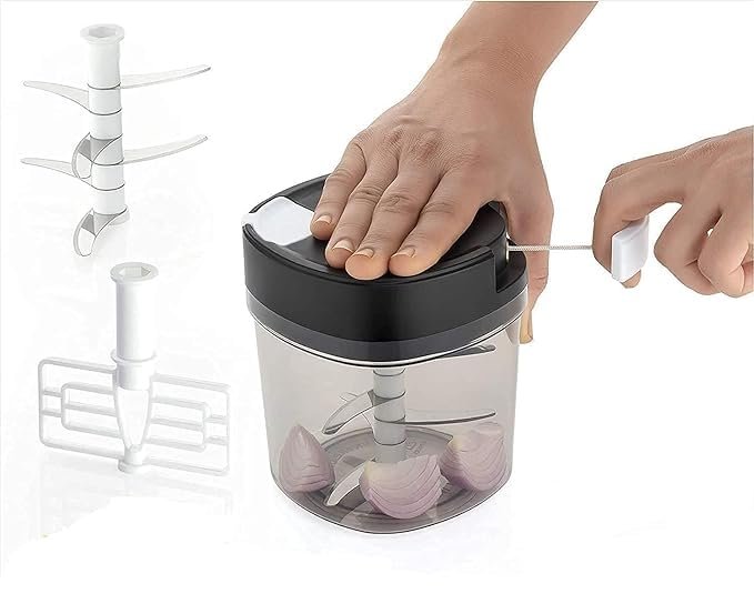 1000ml Handy Quick Chopper | Large Capacity Manual Vegetable & Fruit Chopper | Efficient, Easy-to-Use Kitchen Tool for Fast Prep